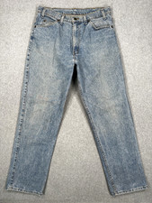 Vintage Levis 505 Jeans Mens 34x30 Straight Leg Made USA Brown Tab 80s 90s