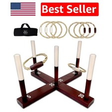 Eco-Friendly Rustic Ring Toss Game - Family-Friendly Outdoor Entertainment