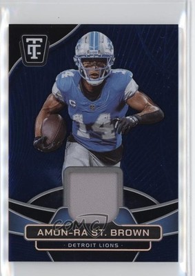 2024 Panini Totally Certified Materials Mirror Blue 45/75 Amon-Ra St Brown 13c5
