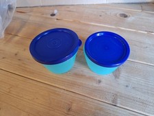 Tupperware Uno -Kunterbunt Dosen rund Türkis/blau 140 ml+ 120 ml