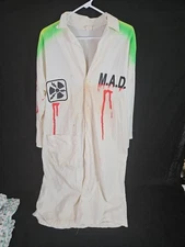 Vintage Halloween MAD Doctor's Lab Coat  White With A Some Stains Costume