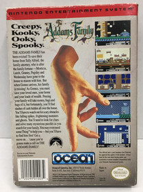 COMPLETE The Addams Family NINTENDO NES Manual CIB Ocean TESTED & WORKING