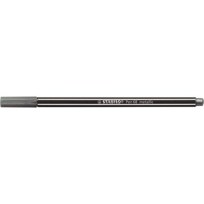 Premium Metallic-Filzstift - STABILO Pen 68 metallic - Einzelstift - silber