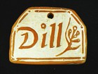 DILL Herb Garden Sign and Plant Marker Handmade Ceramic Tile - Kitchen Decor