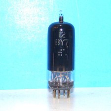 12BY7 GE ham radio amplifier black glass electron audio vacuum tube valve 12BY7A