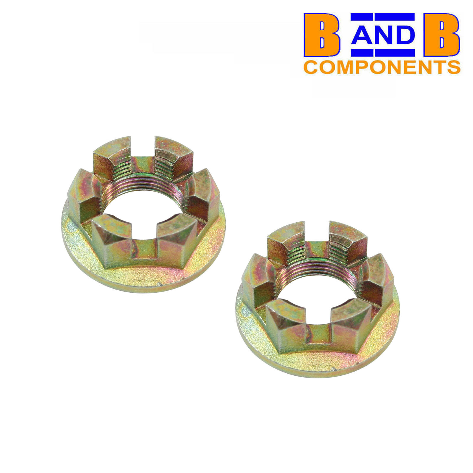 BRAKE DRUM AXLE HUB CASTLE NUTS x 2 REAR Grelly UK
