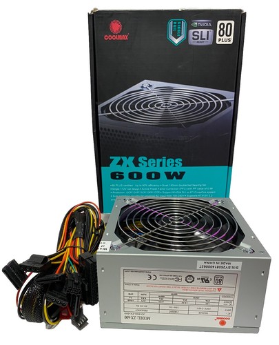 Coolmax ZX Series 600 - 600W 80 Plus ATX12V 2.2/EPS12V 2.91 Power Supply NEW!