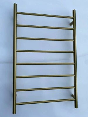 Laiton Bruni Or Cuivre Non Chauffant Porte-serviettes Rond 8 barres 620 mm l - Photo 1/4