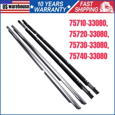 4PCS Front Rear Door Belt Moulding Weatherstrip Set for 2002-2006 Toyota Camry