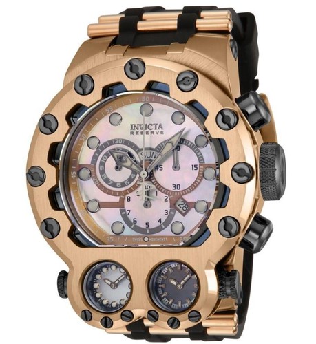 NVICTA RESERVE BOLT MAGNUM TRIA 52MM SWISS QUARTZ MOP STRAP WATCH 43118