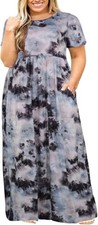 Nemidor Tie Dye Grey Maxi Dress