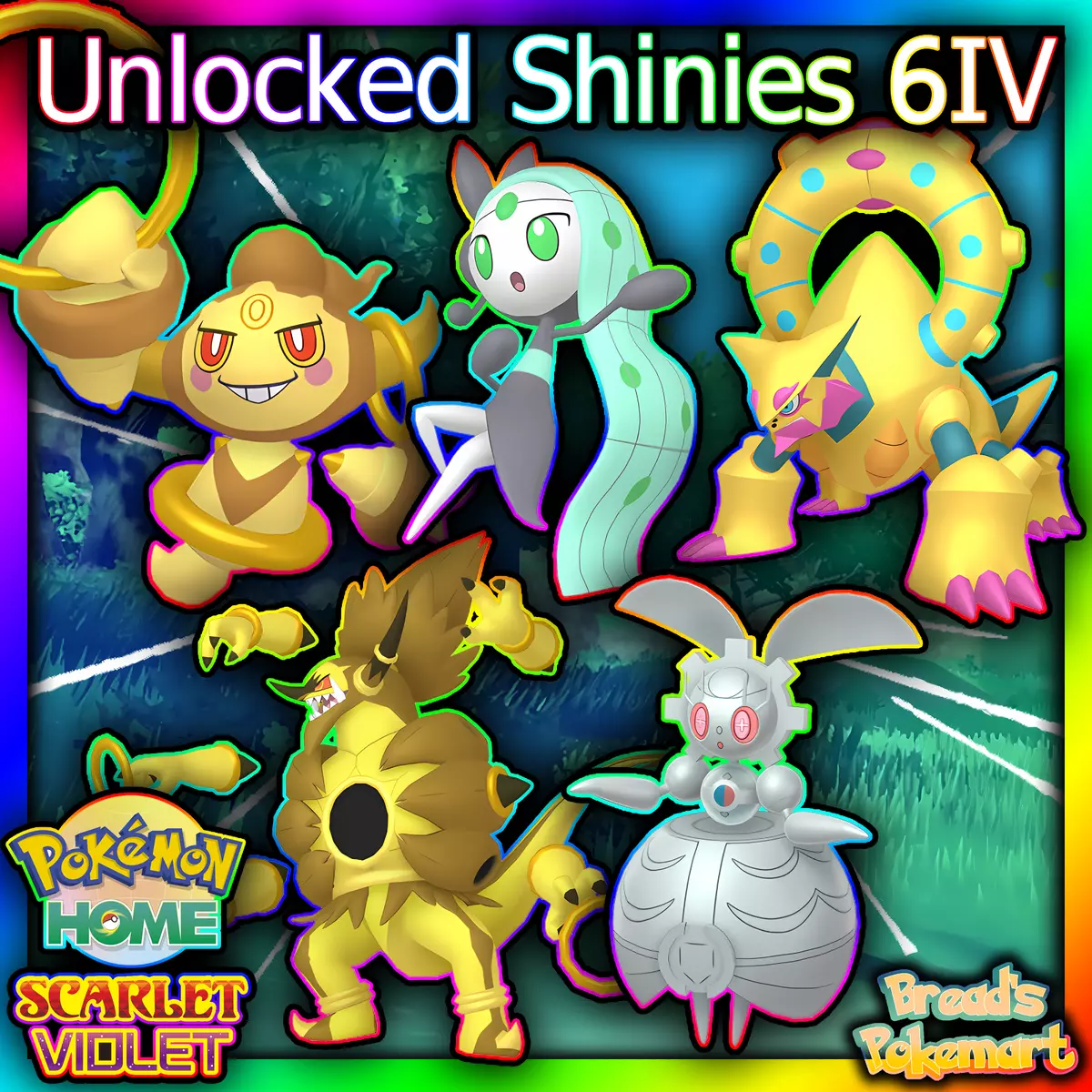 ✨Shiny Volcanion Hoopa Meloetta Magearna 6IV ALL 5 BUNDLE✨ Pokémon HOME  Transfer