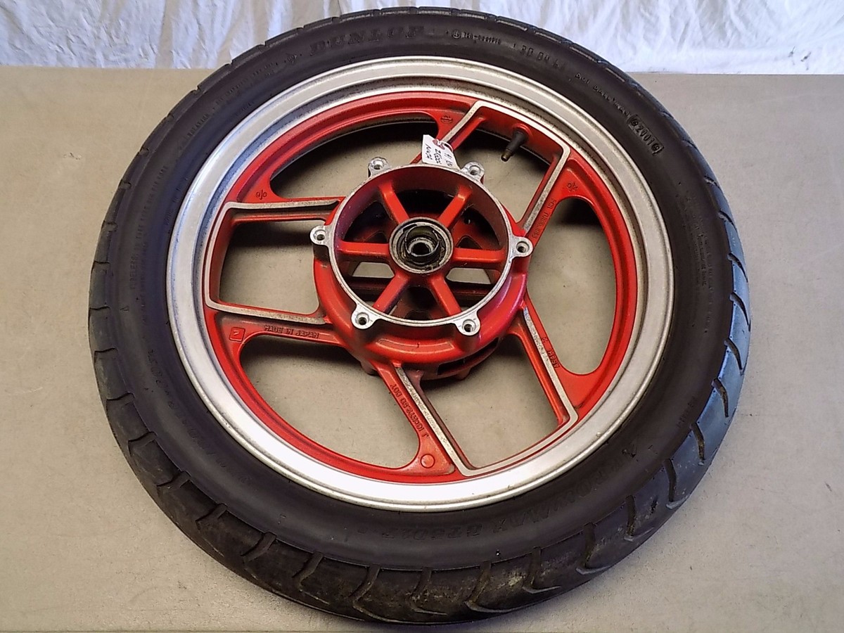 91 Kawasaki Ninja ZX 600 C Straight Red Front Wheel 16x2.50