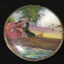 Vintage Silver Zivopisnimi Specimen Silver 800 Enamel Picture Signed Collectible