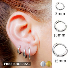 Tiny Hoop Earrings 8/10/12mm Minimalist Huggie Earrings Christmas Gifts