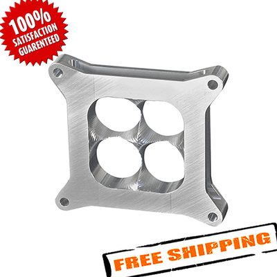 Wilson SS4150-2AL Super Sucker 2" Aluminum Carburetor Spacer - 4 Hole, Square Bore, Polished