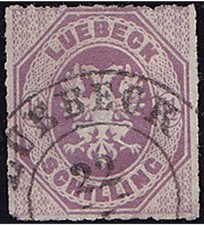 Lübeck Nr. 14 gestempelt und geprüft