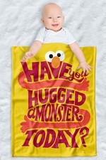 Sesame Street Fleece Baby Blanket, 30"x40" Have You Hugged A Monster