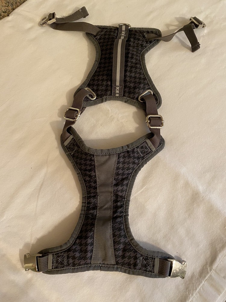 Dog Harness Small With Handle Adjustable & Cushioned Grey