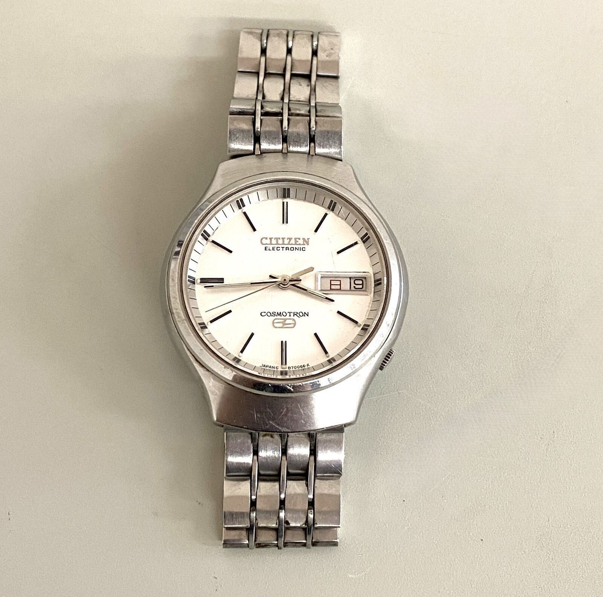 CITIZEN Electronic Cosmotron 7802 Quartz White Dial Day GN CITIZEN Electronic Cosmotron 7802 Quartz White Dial Day GN