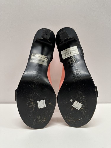 Massimo Dutti women size 40 US 10 black satin & Leather heel slingback sandals - Picture 9 of 9