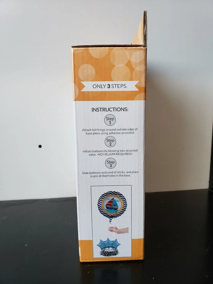 24 Inch Sailboat Crab Ocean Balloon Centerpiece Kit Birthday Party Decorations - Image 3 of 4