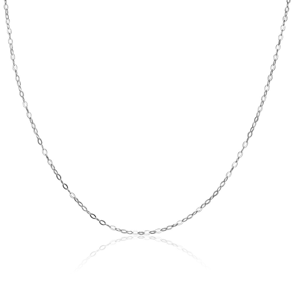 16 Inch Thin Delicate Sterling Silver Cable Chain Necklace