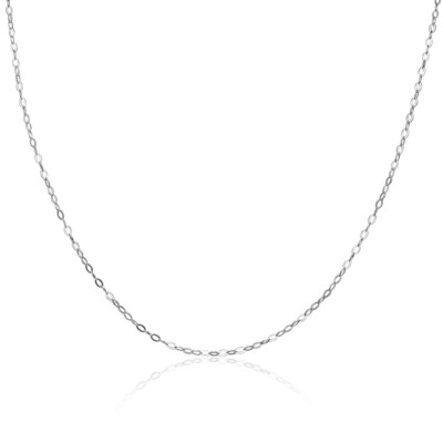 16 Inch Thin Delicate Sterling Silver Cable Chain Necklace