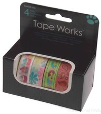 Roll Tape Works Lot 4 Cupcakes Flowers Birds Sandy Lion 30 Ft 9m Craft Scrapbook