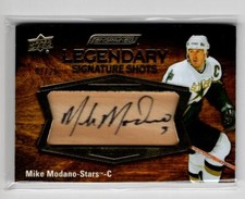 2023-24 UD Engrained Legendary Signature Shots Mike Modano Auto 02/25 #LSS-MM