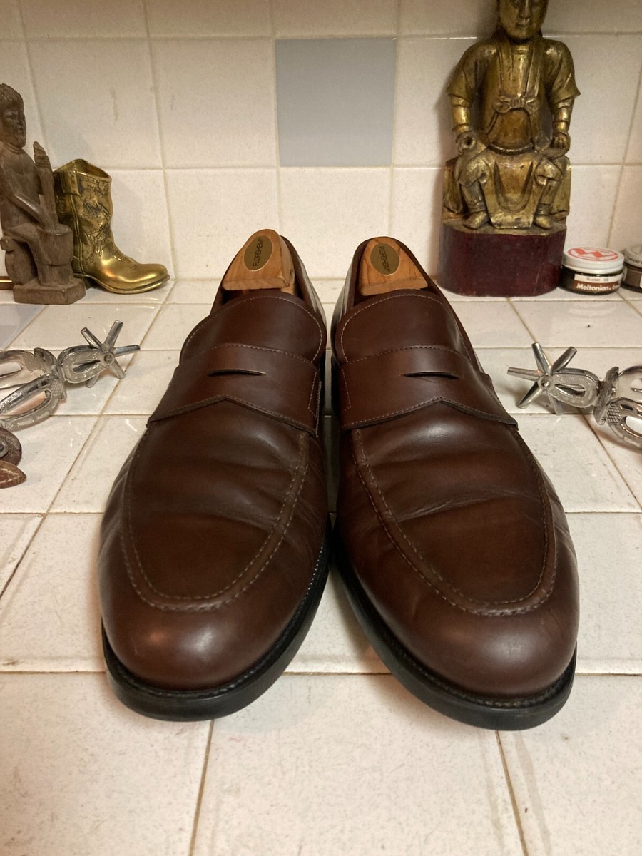 Salvatore Ferragamo Brown Soft Leather Moccasin Shoes 13 EE  display picture 2
