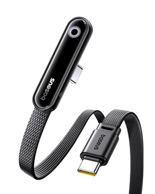 BASEUS USB C auf USB C Schnellladkabel 90 Grad gebogen-1 Meter-100W für E-Sport