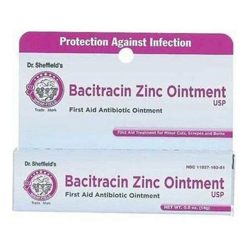 Dr. Sheffield's Bacitracin Zinc Ointment USP First Aid Antibiotic 0.5