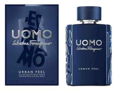 UOMO URBAN FEEL BY FERRAGAMO-EDT-SPRAY-3.4 OZ-100 ML-AUTHENTIC-MADE IN ITALY