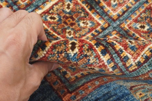 3 x 10 ft Blue Pazyryk Afghan Hand Knotted Wool Tribal Runner Rug - Picture 11 of 17