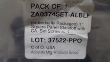 Accurate Mfg. Products, ZA0374SET - ALBLK, Square Panel Stand Off