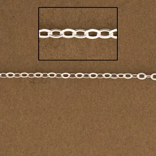 Sterling Silver Cable Chain. Small 925 Cable Chain. Chain by the foot. #1218F