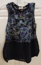 Silence + Noise Hippie Floral Sleeveless Flowy Tunic Top Size M Urban Outfitters