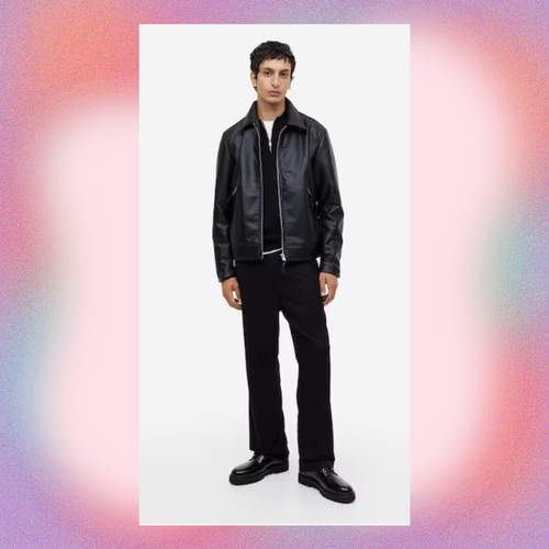 H&M Relaxed Fit Trousers Black W33 rrp £32.99