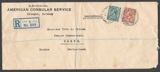 786895) GB/DR R-Letter of the American Consular Service from Cologne 1923/Switzerland 