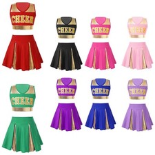 Kids Girls Set Schoolgirls Outfits Ceremony Cheer Leader Cosplay Dancewear