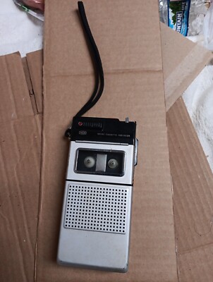 Vintage Evadin Micro Cassette Recorder EM-11 UNTESTED Powers On Turns No Tape 
