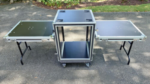 ProX T-14RSPWDST, Vertical Shockproof Amp/Rack Case with Dual Side Tables