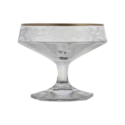 MOSER Karlsbad oder HARRACH Kristall - Sektglas mit Intaglioschliff - 9 cm