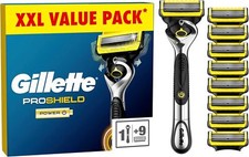Gillette ProShield Power Men's 9 Razor Anti Friction Blade Refills Trimmer UK