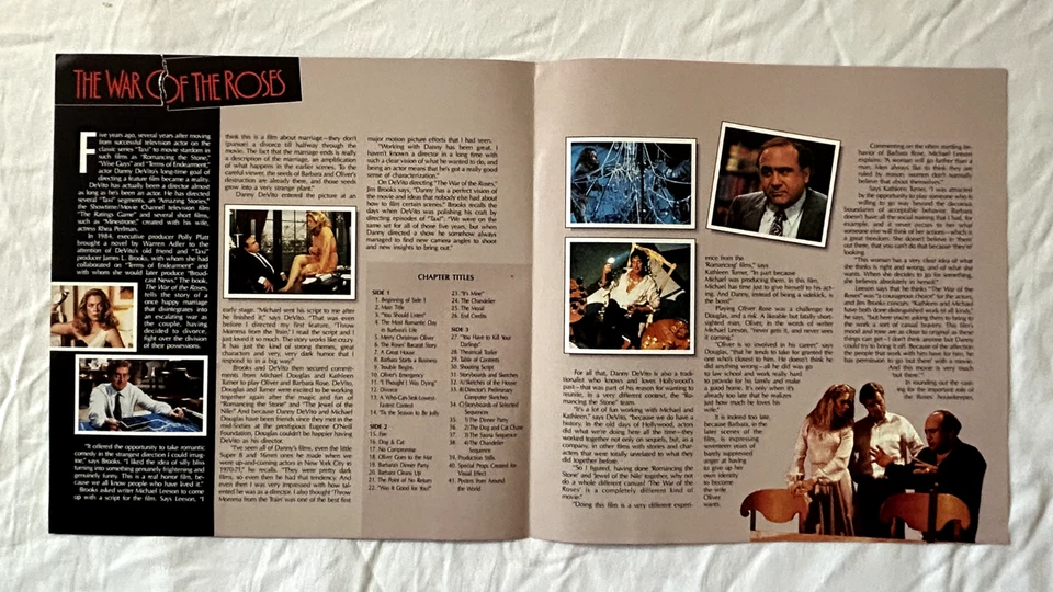 The War of The Roses Special Collector's Edition Widescreen Laserdisc 1991 Foto 4 de 4