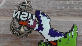 USN Nintendo NES Duck Hunt Duck Fly High Anchor Up CPO Challenge Coin #126Y