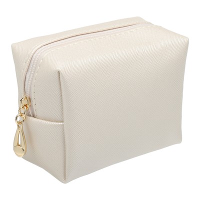 Mini Make-up Taschen, 4'' x 3'' PU Wasserdicht Reise Kulturbeutel Aufbewahrungstasche (Gold)