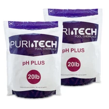 Puri Tech Chemicals pH Plus 40 lb Resealable Bag for Pools & Spas Increases pH