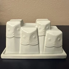 West Elm Butter Dish Owl Serveware Kitchen Blue Color Collection